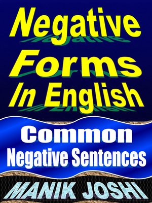cover image of Negative Forms in English